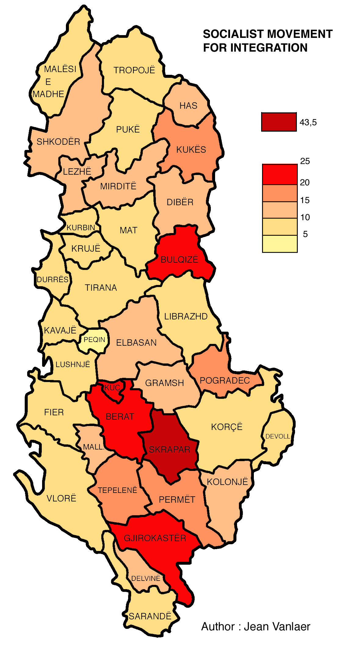Albania. Legislative Election 2013 Electoral Geography 2.0